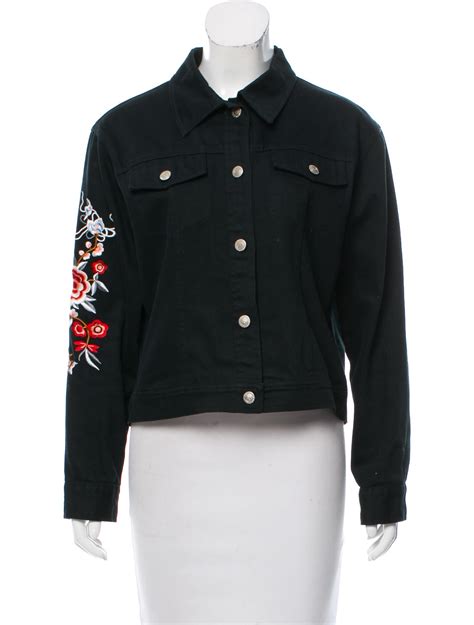 christian dior embroidered jean jacket|Christian Dior long wool overcoat.